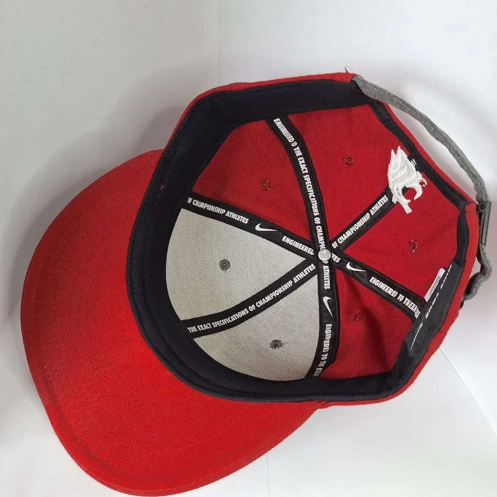 Washington State WSU Cougars Strapback Nike TRUE  Hat Crimson/Gray Cap Football